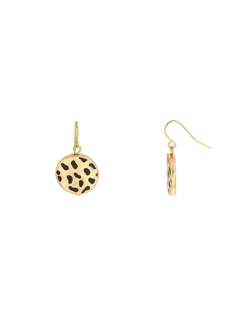 Dauplaise Jewelry - Leopard-Printed Drop Earrings