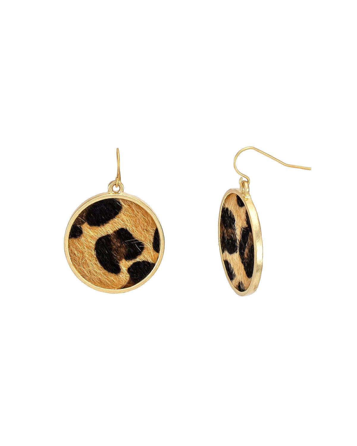 Dauplaise Jewelry - Animal Disc Earrings