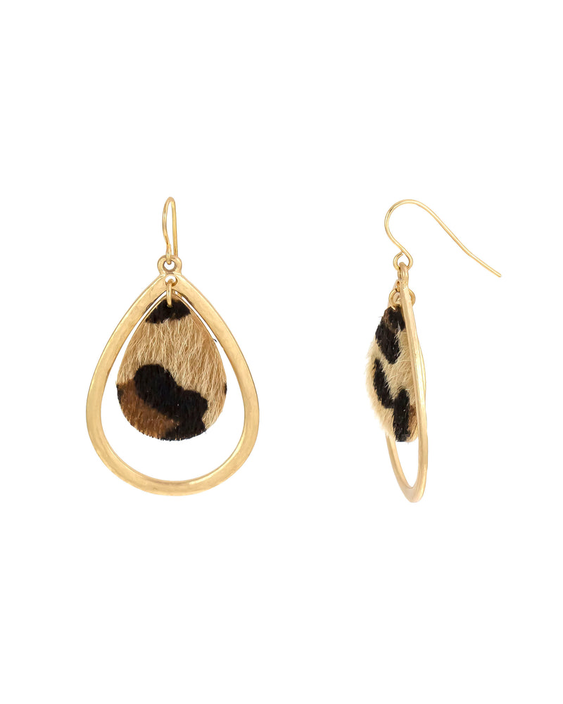 Dauplaise Jewelry - Animal Orbital Pear Shape Earrings