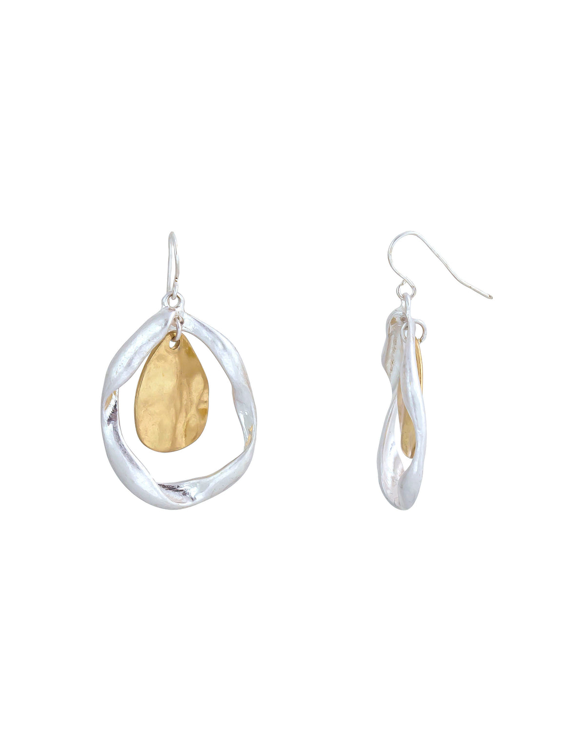 Dauplaise Jewelry - Organic Orbital Teardrop Earrings