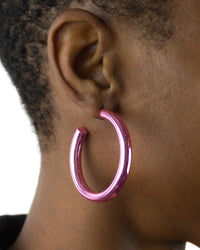 Sydney's Pink Metallic Hoop