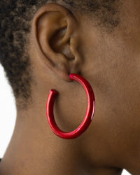 Sydney's Red Metallic Hoop