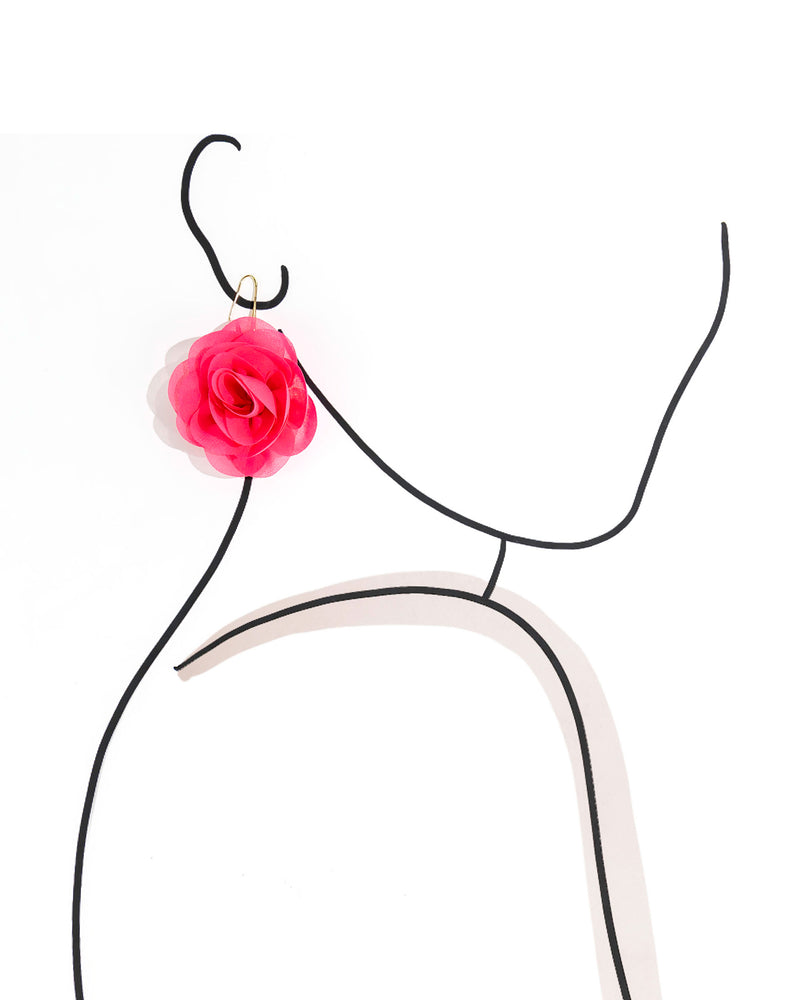 Dauplaise Jewelry - Enchanting Pink Blossom Drop Earrings