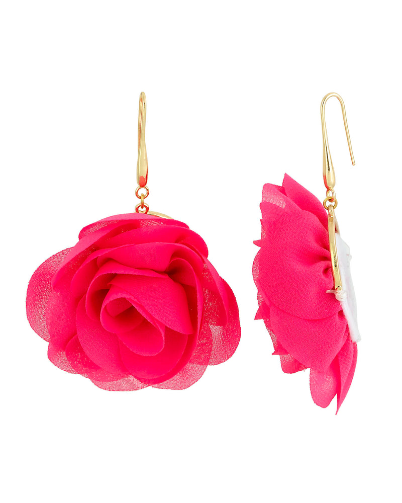 Dauplaise Jewelry - Enchanting Pink Blossom Drop Earrings