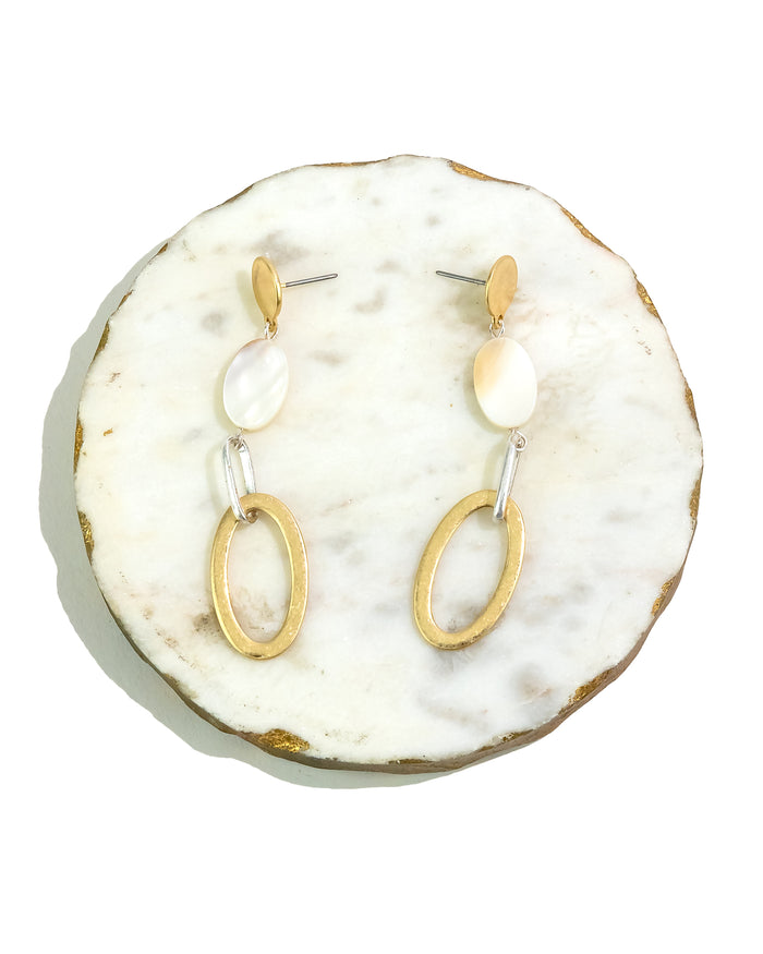 Dauplaise Jewelry - Silver Frost Open-Link Earrings