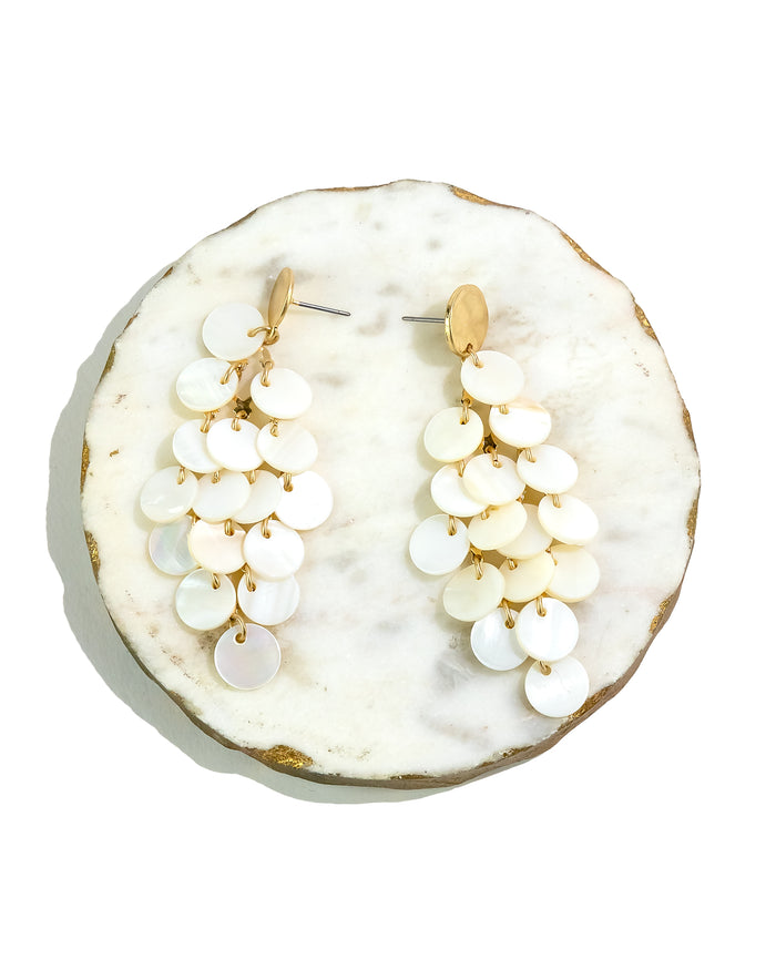 Dauplaise Jewelry - Golden Seashell Radiance Earrings