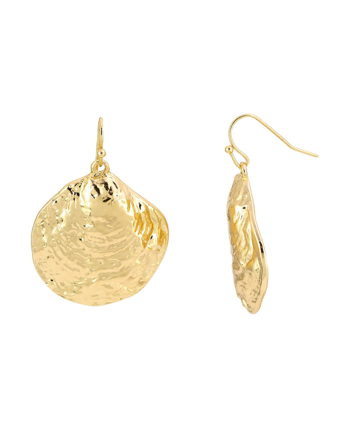 Dauplaise Jewelry - Oceanic Glow Gold Shell Earrings