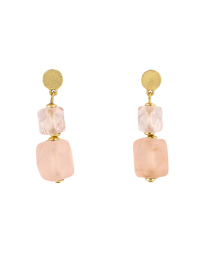Dauplaise Jewelry - Gilded Coral Cascade Post Earrings