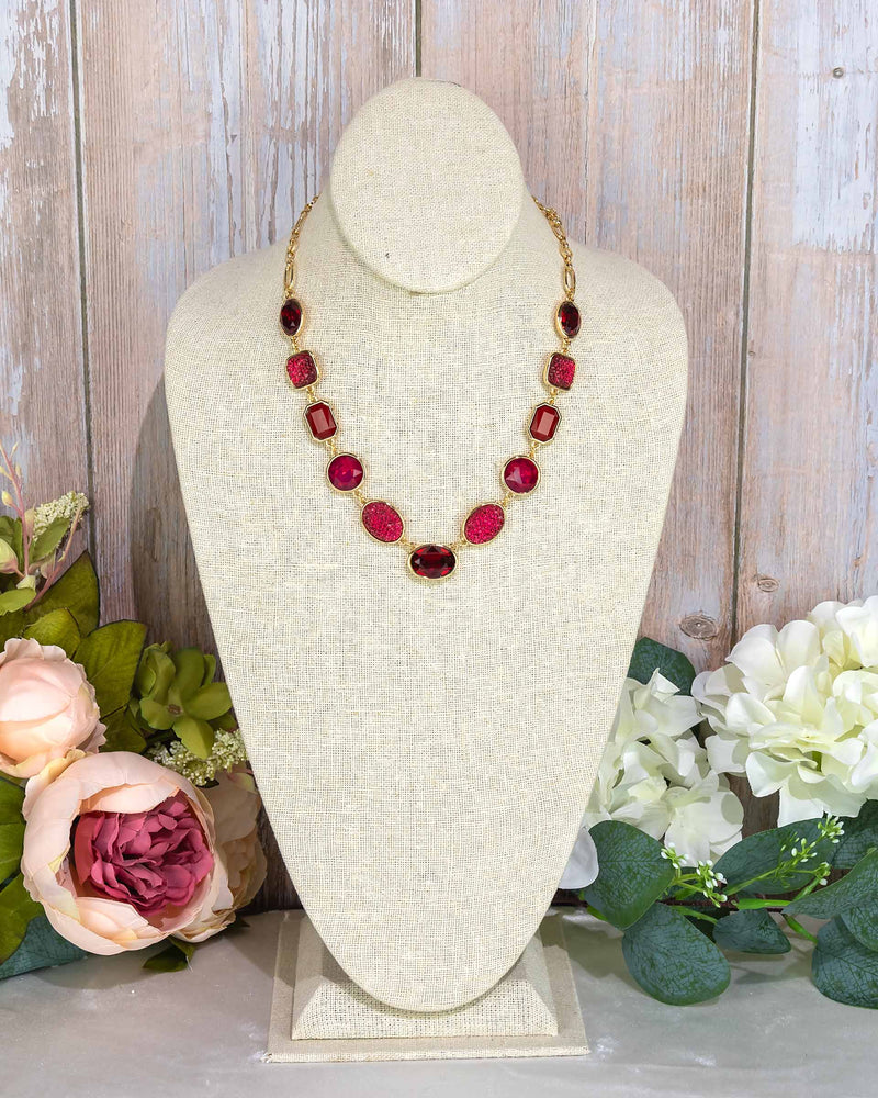 Dauplaise Jewelry - Crimson Majesty Necklace