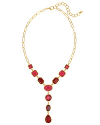 Dauplaise Jewelry - Ruby Radiance Y-Necklace