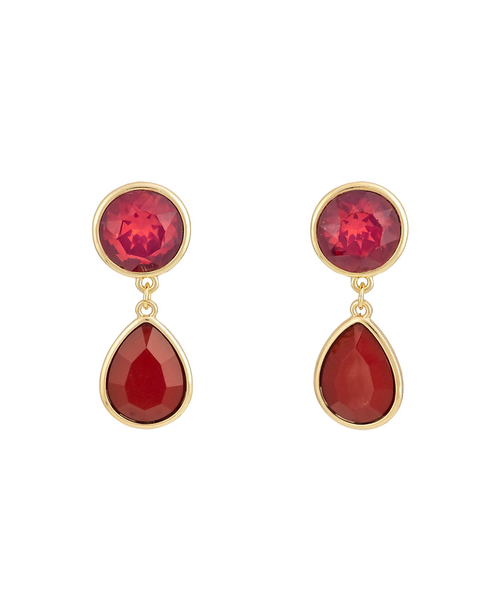 Dauplaise Jewelry - Radiant Rouge Clip Earrings