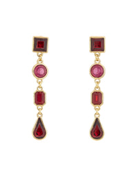 Dauplaise Jewelry - Scarlet Symmetry Earrings