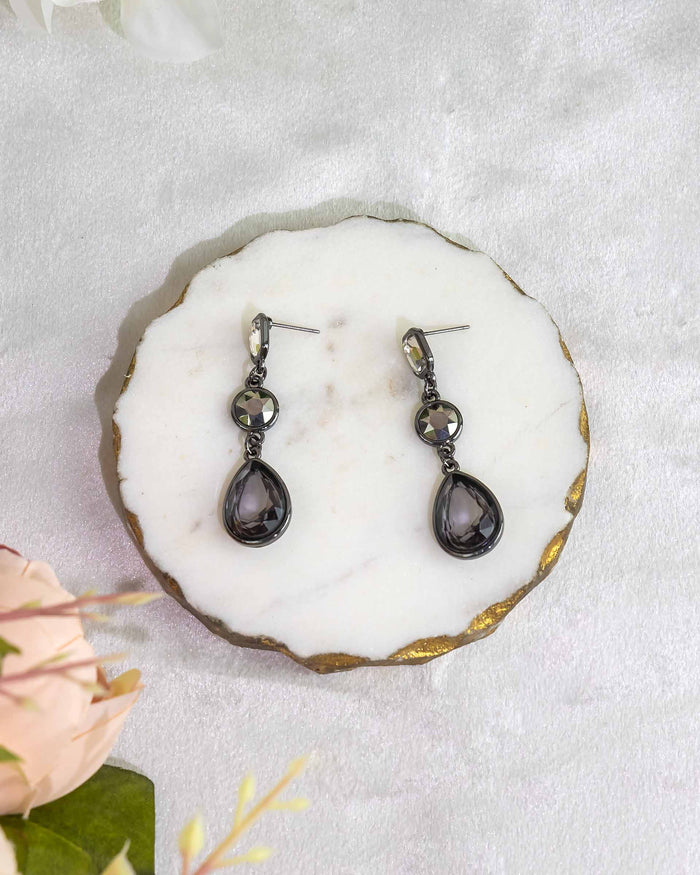 Dauplaise Jewelry - Obsidian Elegance Earrings