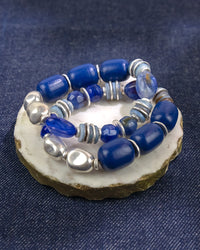 Dauplaise Jewelry - Blue Beaded Bracelet Set