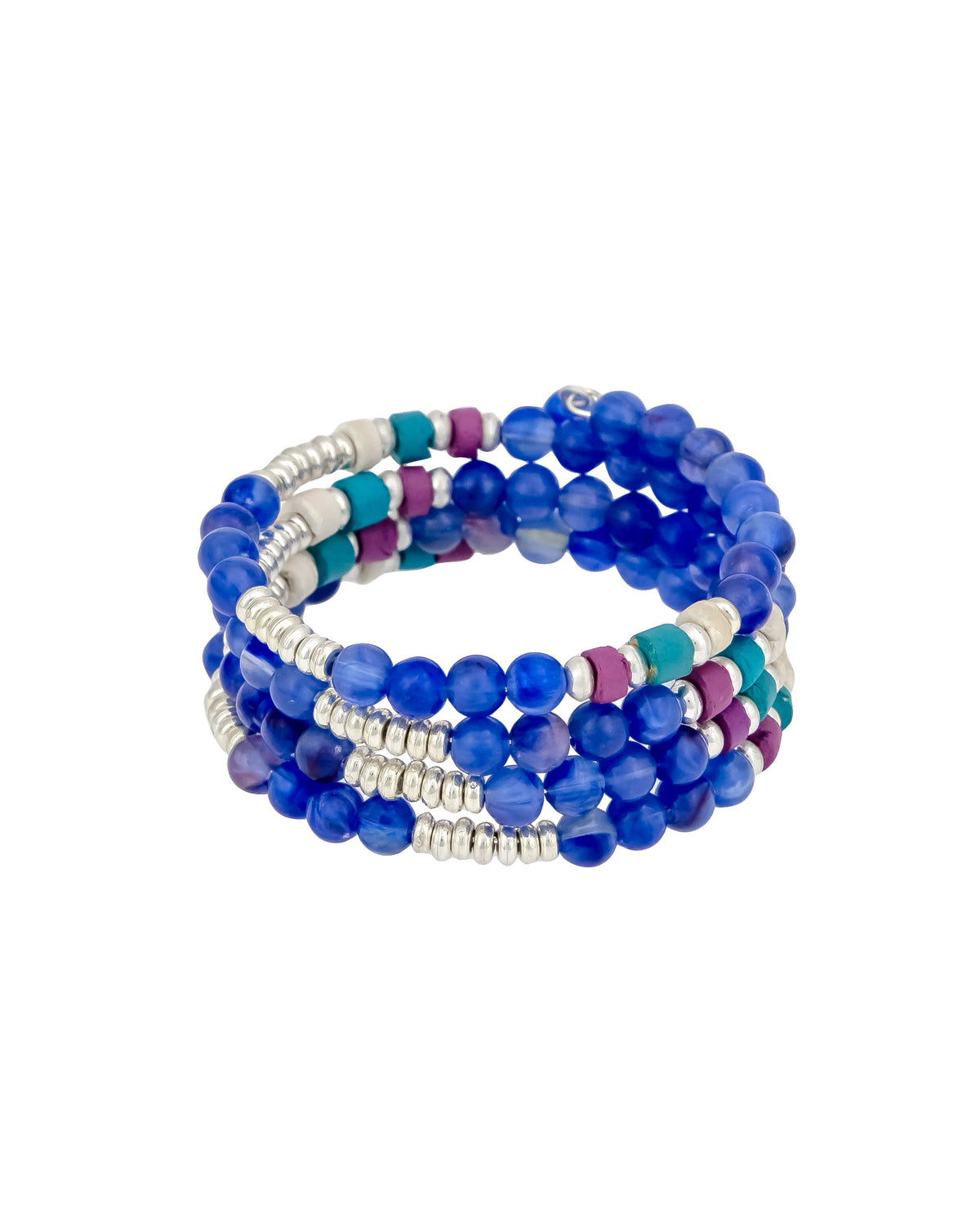 Dauplaise Jewelry - Multi-Strand Blue Beaded Bracelet