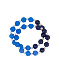 Dauplaise Jewelry - Double-Strand Blue Beaded Bracelet