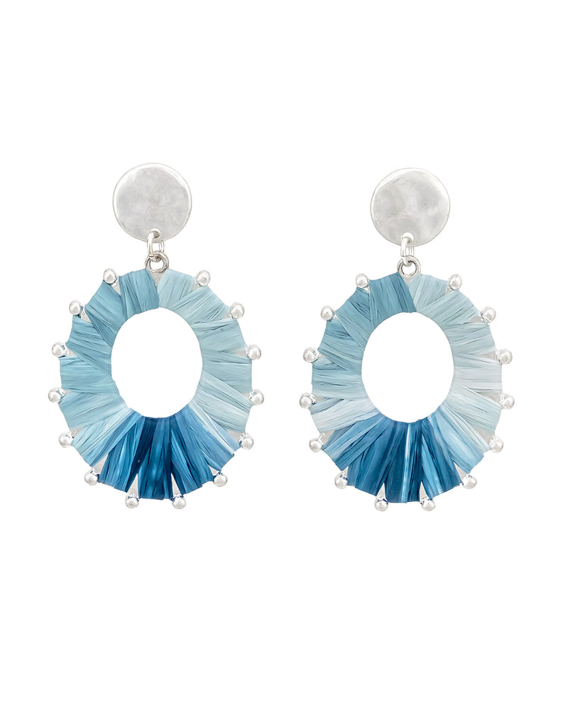 Dauplaise Jewelry - Blue Ombre Circle Stud Earrings