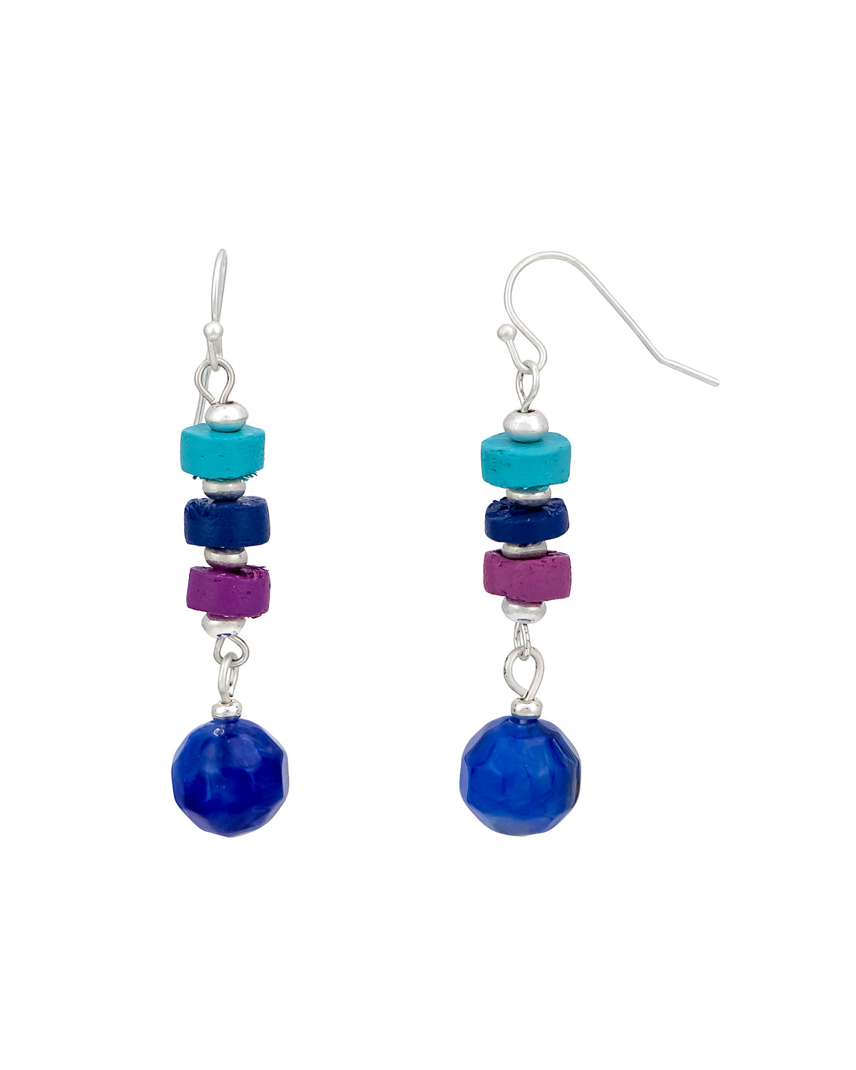 Dauplaise Jewelry - Multicolor Beaded Drop Earrings