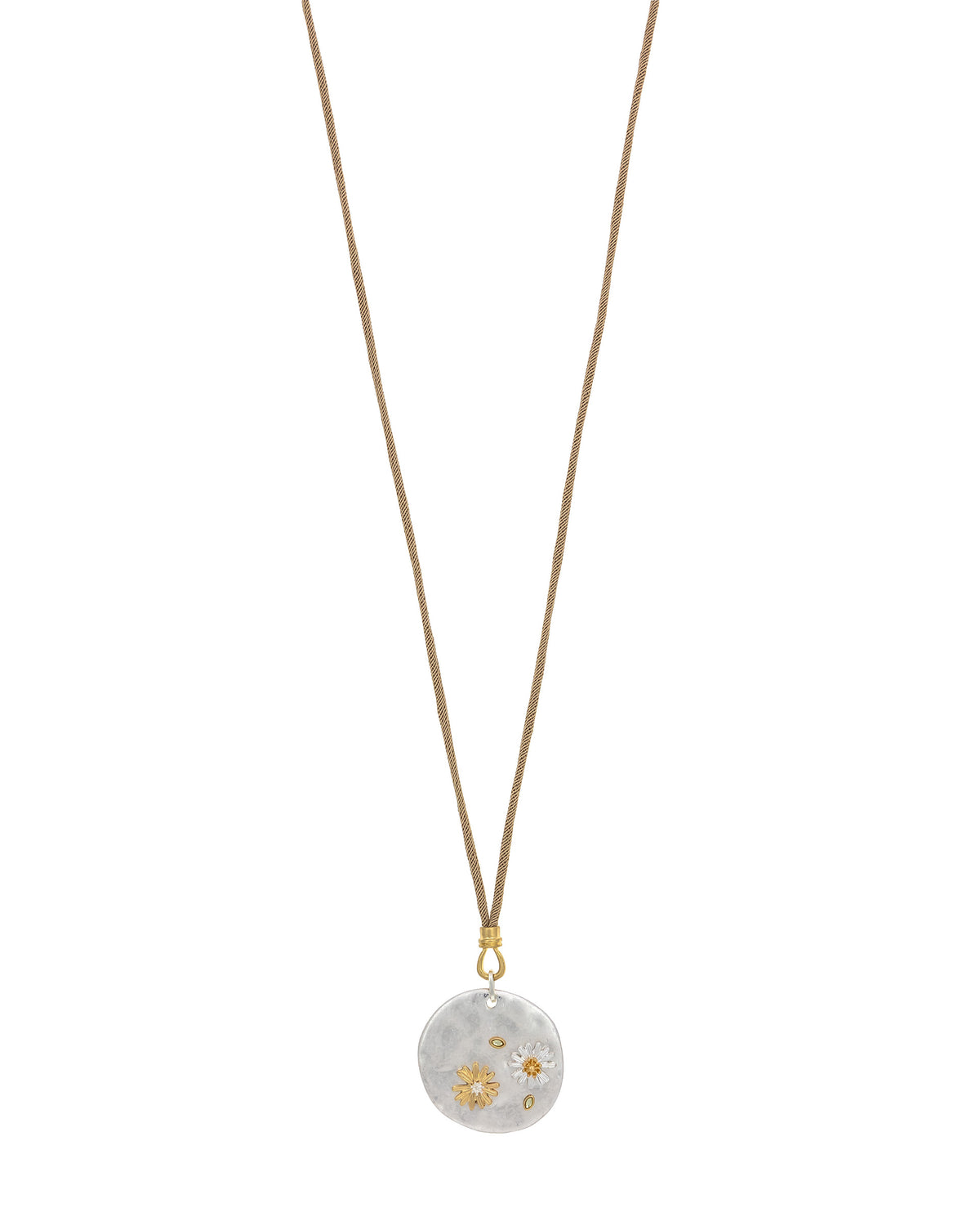 Dauplaise Jewelry - Daisy Disc Pendant Necklace