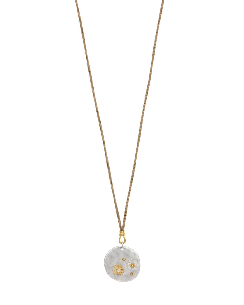 Dauplaise Jewelry - Daisy Disc Pendant Necklace