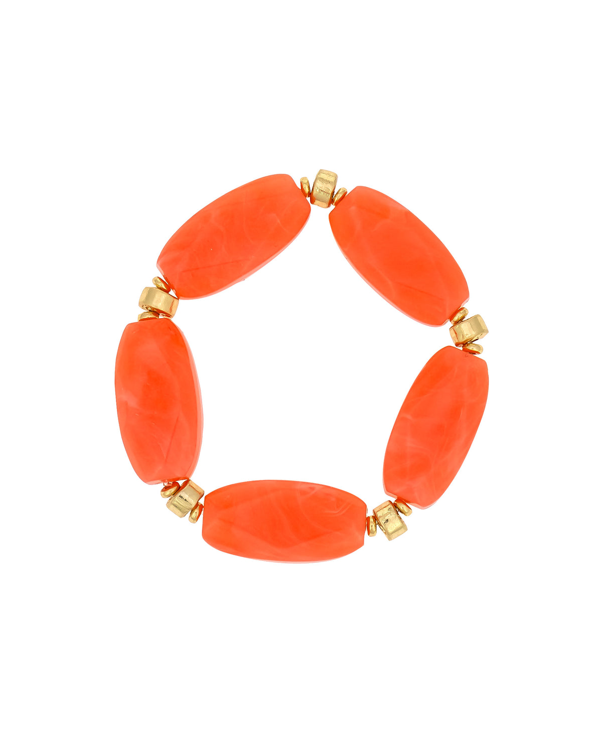 Dauplaise Jewelry - Coral Beaded Stretch Bracelet