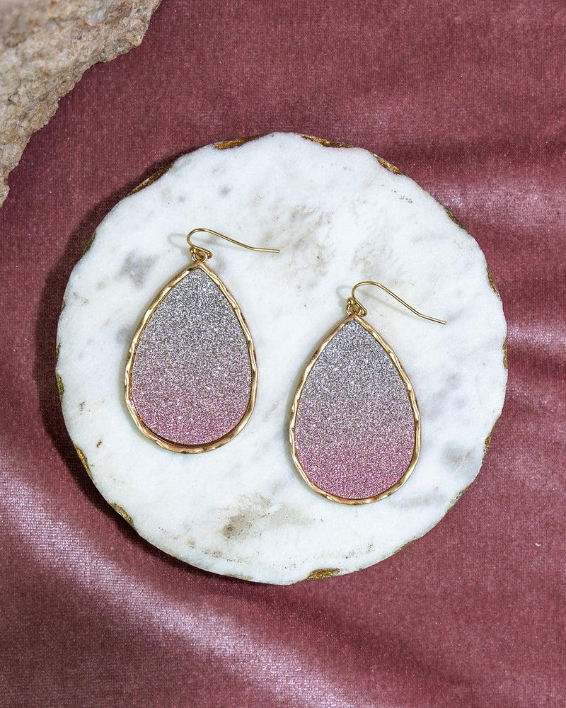 Dauplaise Jewelry - Ombre Glitter Teardrop Earrings