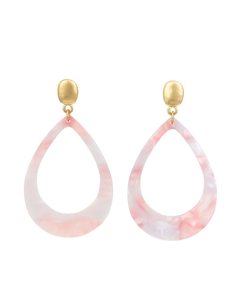 Daupaise Jewelry - Pearlescent Teardrop Dangle Earrings