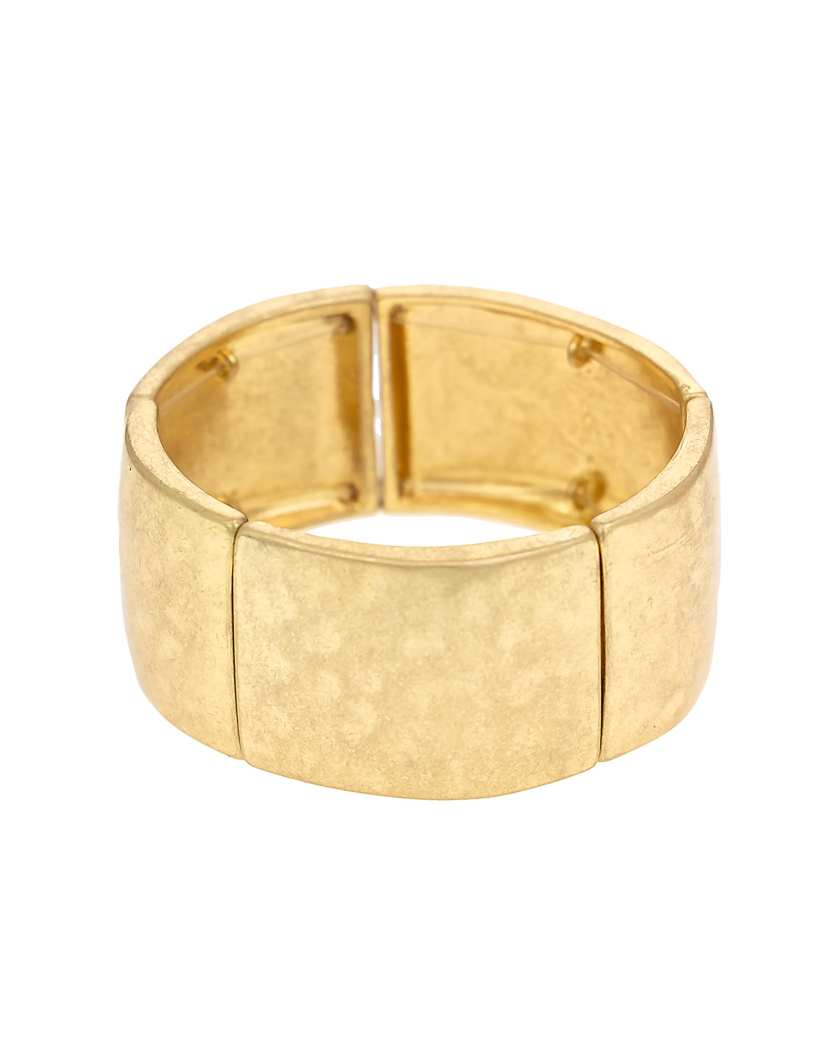 Dauplaise Jewelry - Gold-Tone Textured Stretch Bracelet