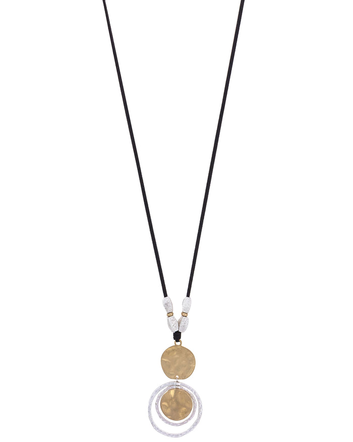 Dauplaise Jewelry - Long Cord with Linked Pendant Necklace