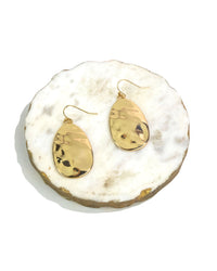 Dauplaise Jewelry - Gold-tone Oval Disc Drop Earrings