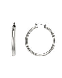 Dauplaise Jewelry - Classic Hoop Earrings in Silver-Tone