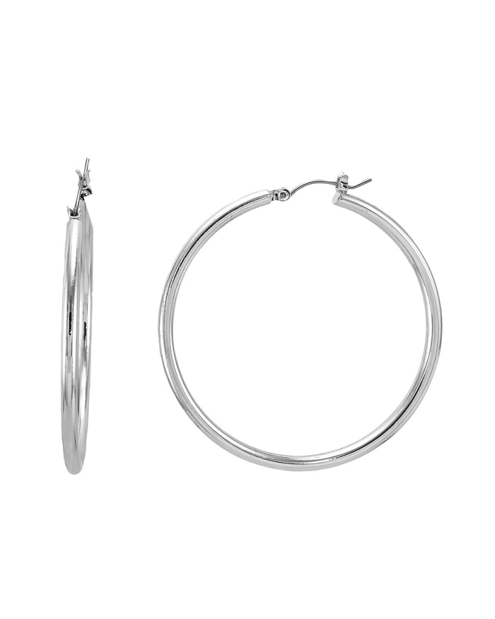 Dauplaise Jewelry - Silver-Tone Hoop Earrings