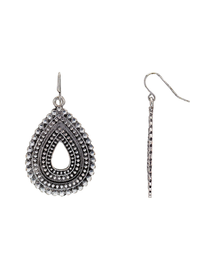 Ruby Rd. - Metal Works Teardrop Earrings