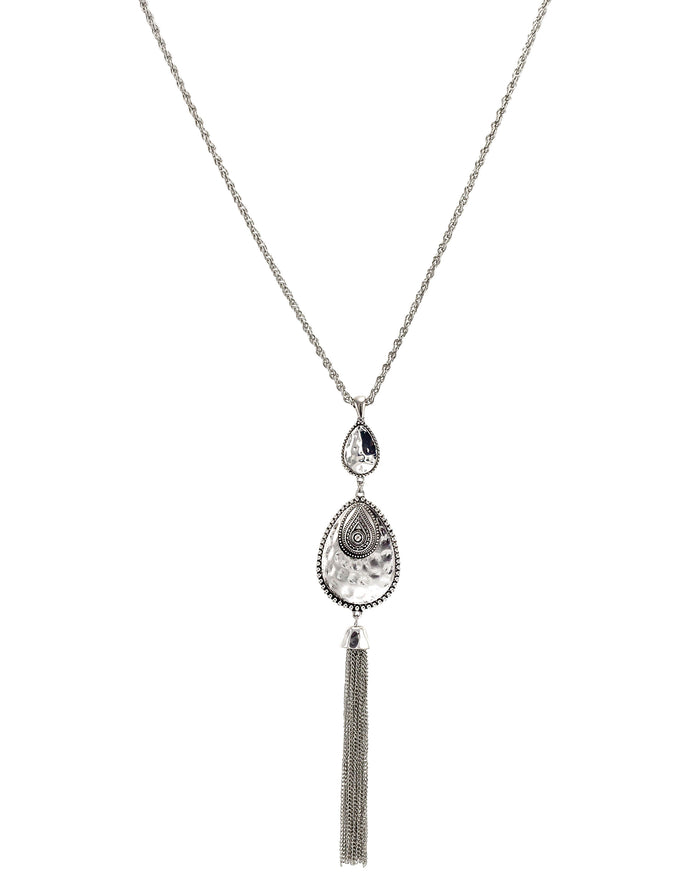 Ruby Rd. - Silver Tassel Necklace