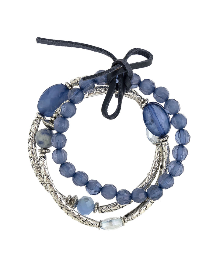 Ruby Rd. - Blue Three Row Bracelet