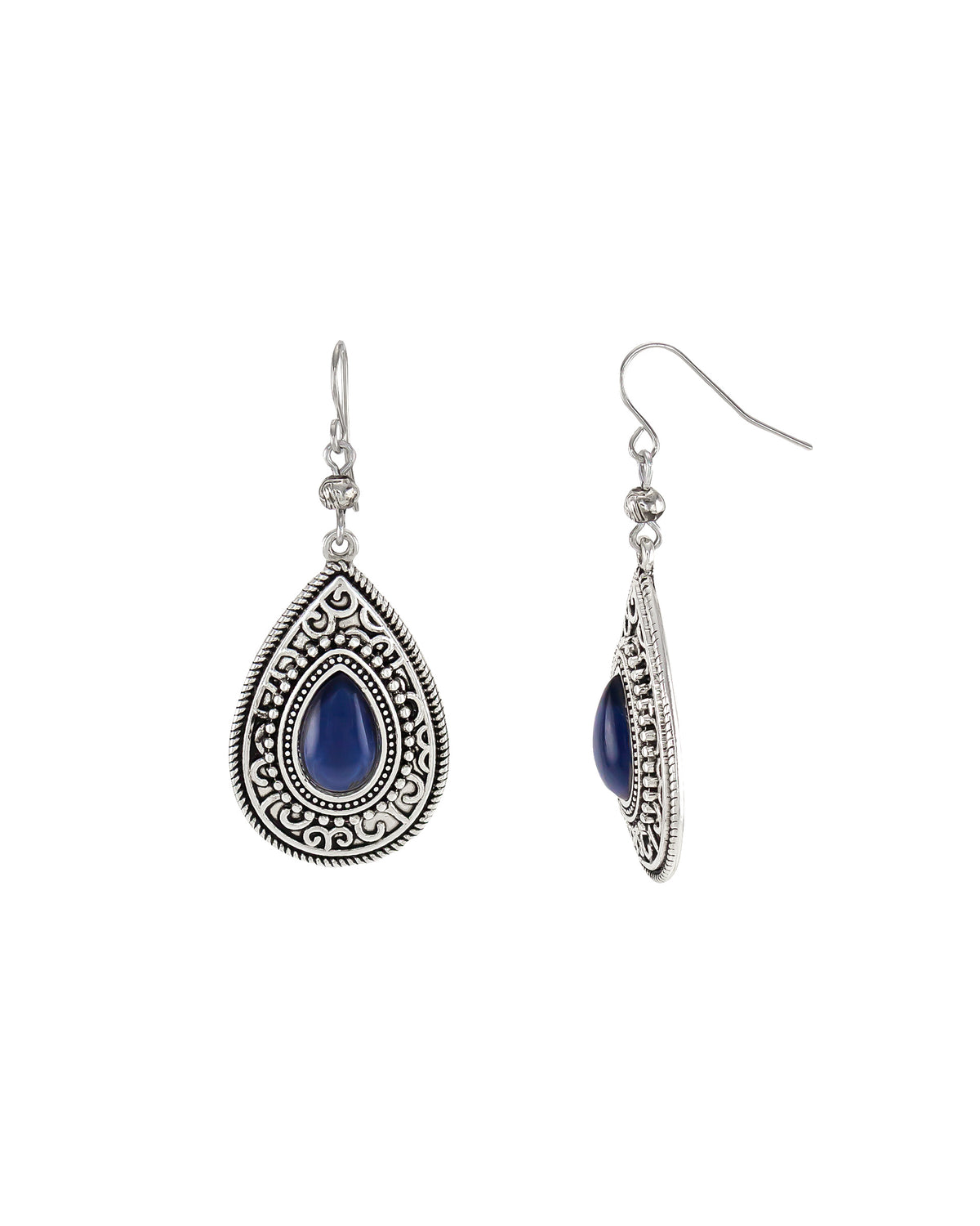 Ruby Rd. - Multi-blue Teardrop Earrings