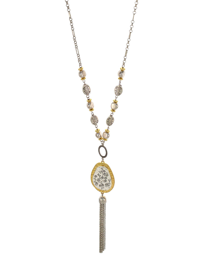 Ruby Rd. - Tassel Necklace in Two-Tones