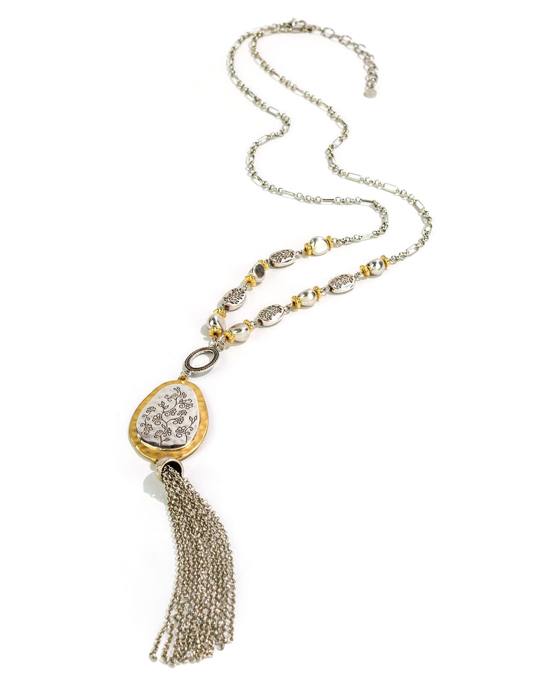 Ruby Rd. - Tassel Necklace in Two-Tones