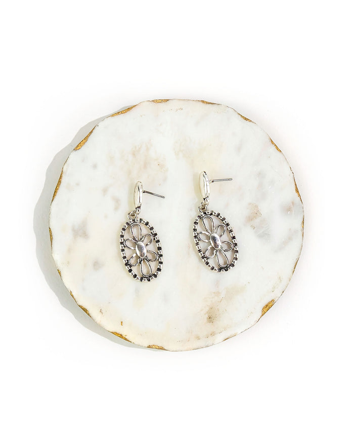 Ruby Rd. - Silver-Tone Teardrop Earrings