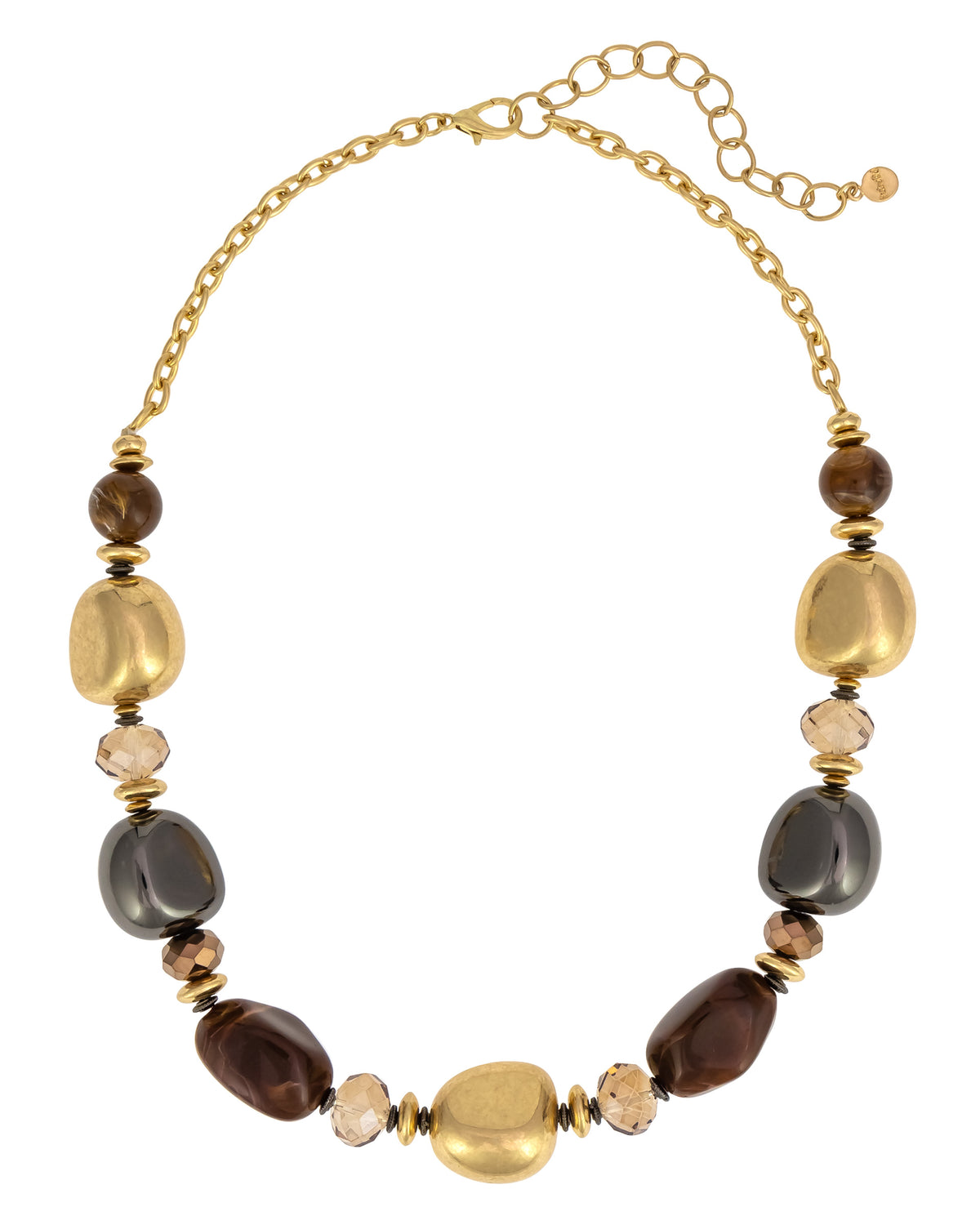 Ruby Rd. - Golden Earth Statement Necklace