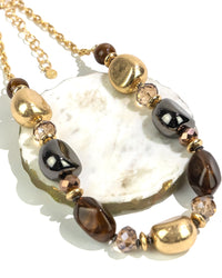 Ruby Rd. - Golden Earth Statement Necklace