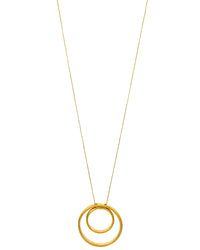 Dauplaise Jewelry - Long Gold-tone Metal Pendant